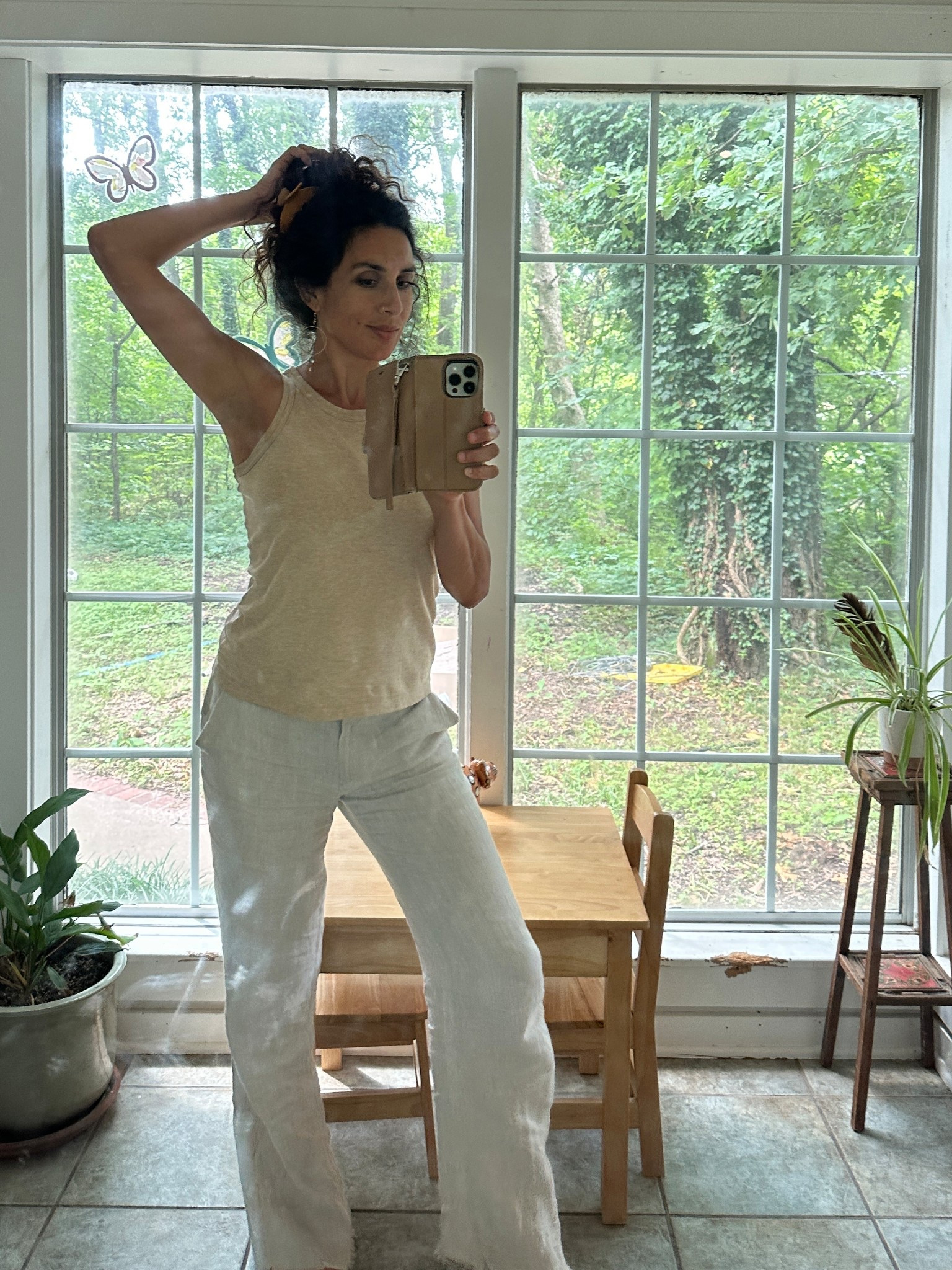 Linen Pants🌿
Organic cotton and linen natural fibers saving the day in the heat! 

#LTKStyleTip #LTKOver40 #LTKSeasonal