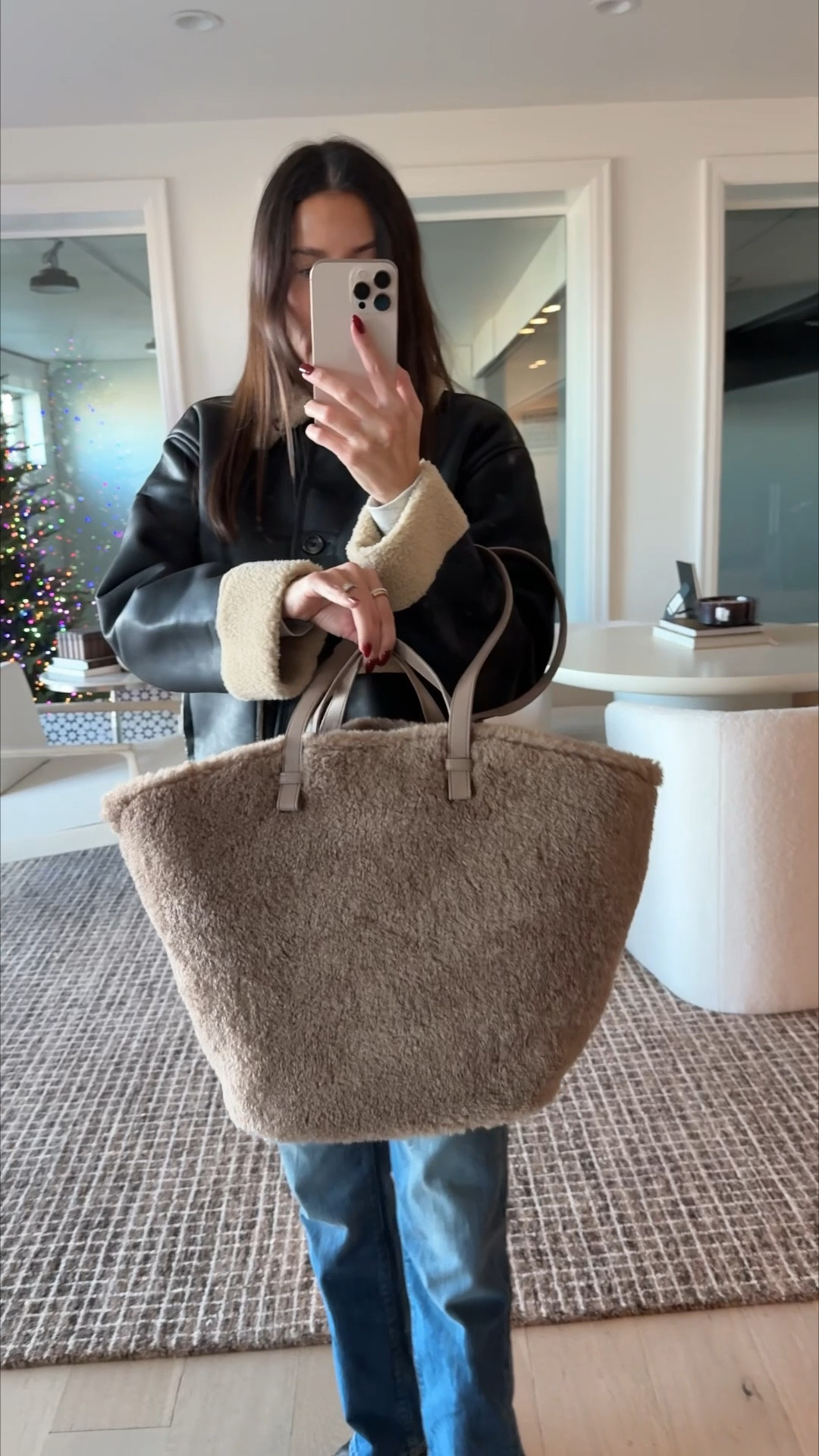 Shearling tote 😍 size is amazing, great gift or travel bag. 

#LTKFindsUnder50 #LTKGiftGuide #LTKTravel