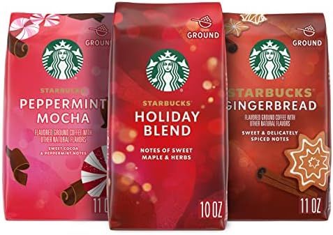 Starbucks Medium Roast & Flavored Ground Coffee – Holiday Variety Pack – Limited Edition – ... | Amazon (US)