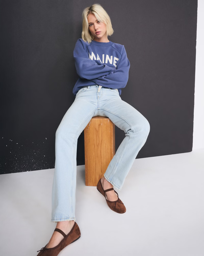 Mid Rise 90s Straight Jean | Abercrombie & Fitch (US)