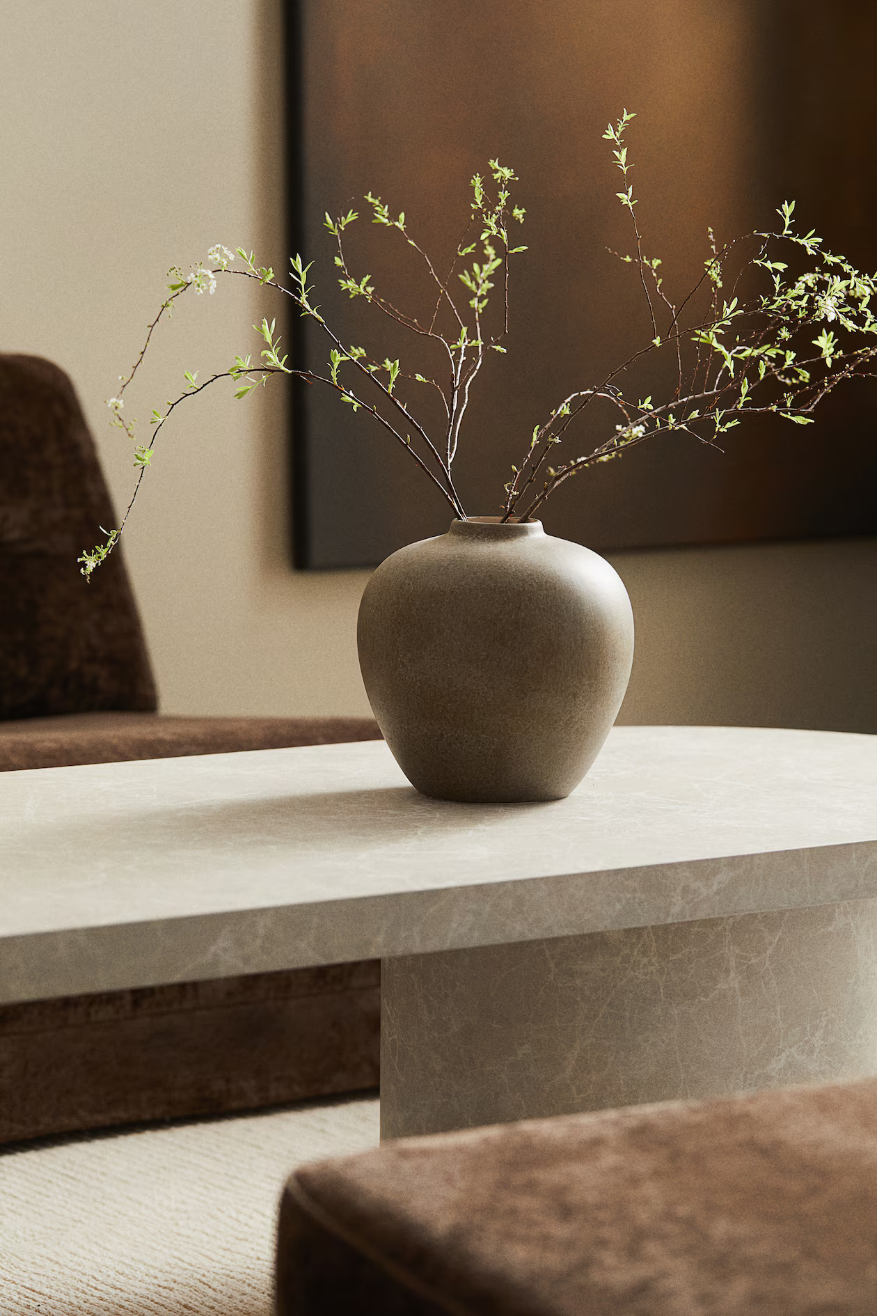 Stoneware vase - Dark beige - Home All | H&M GB | H&M (UK, MY, IN, SG, PH, TW, HK)