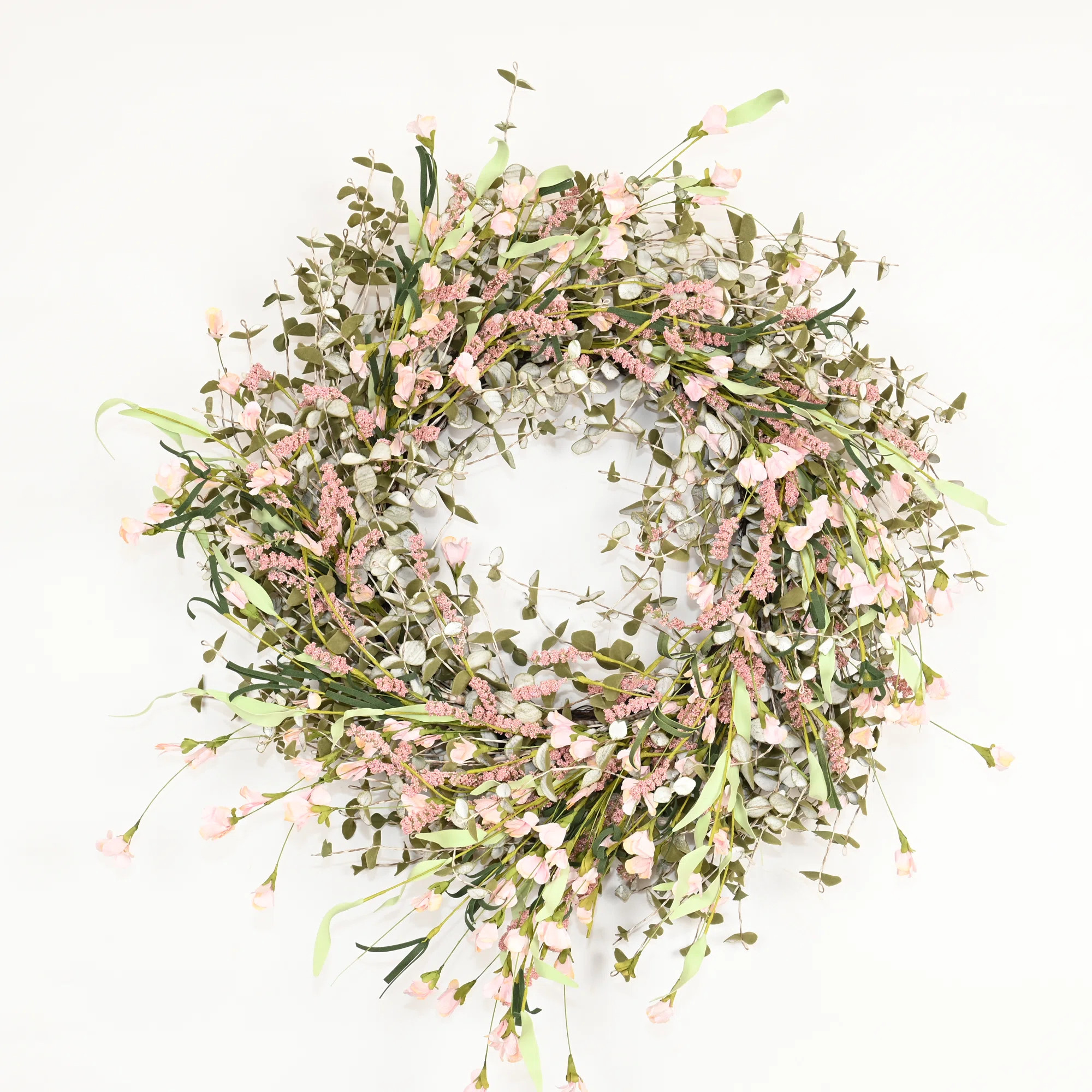 26" Spring Summer Mini Eucalyptus Front Door Wreath | Birch Lane