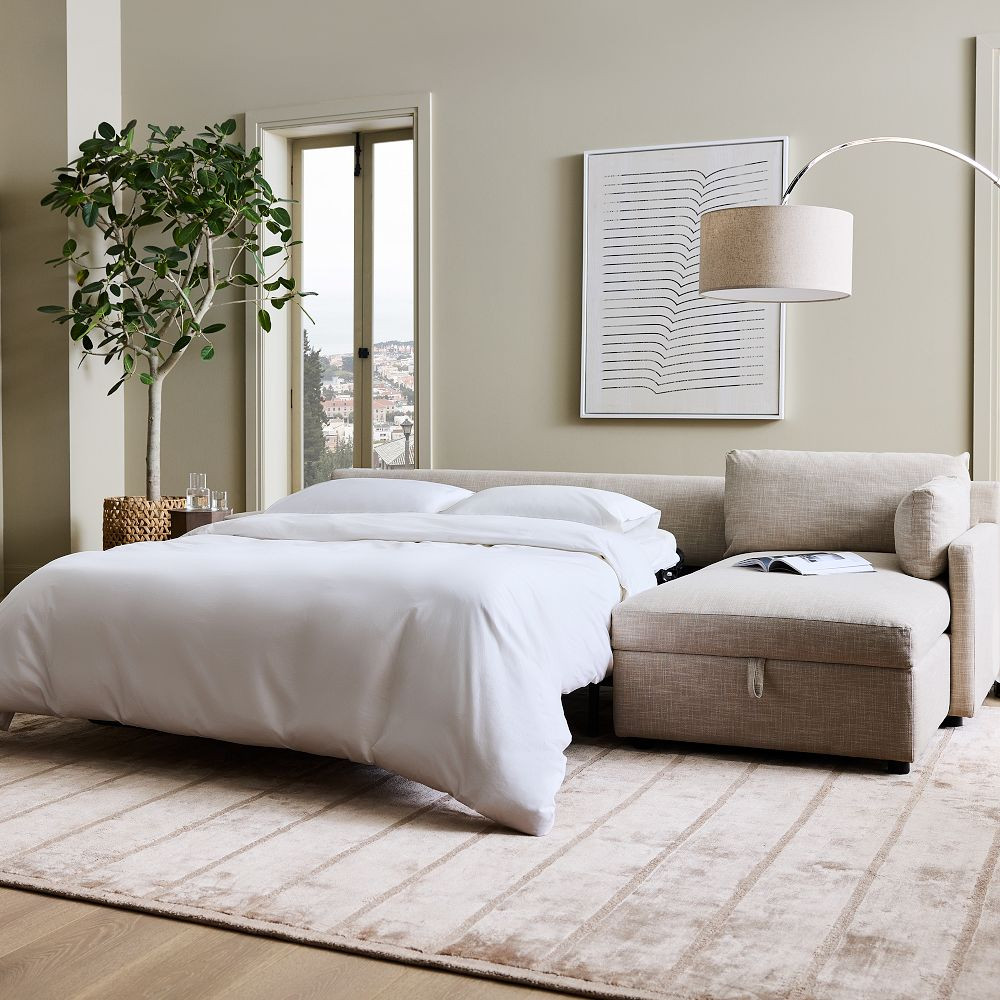 Marin 2-Piece Sleeper Sectional w/ Storage Chaise (111") | West Elm (US)