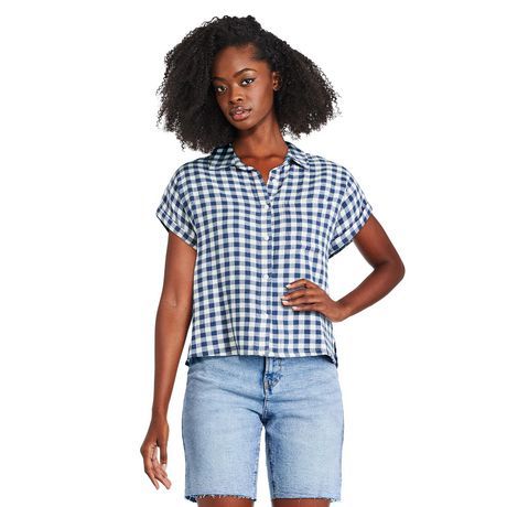 George Women's Double Cloth Camp Shirt | Walmart (CA)
