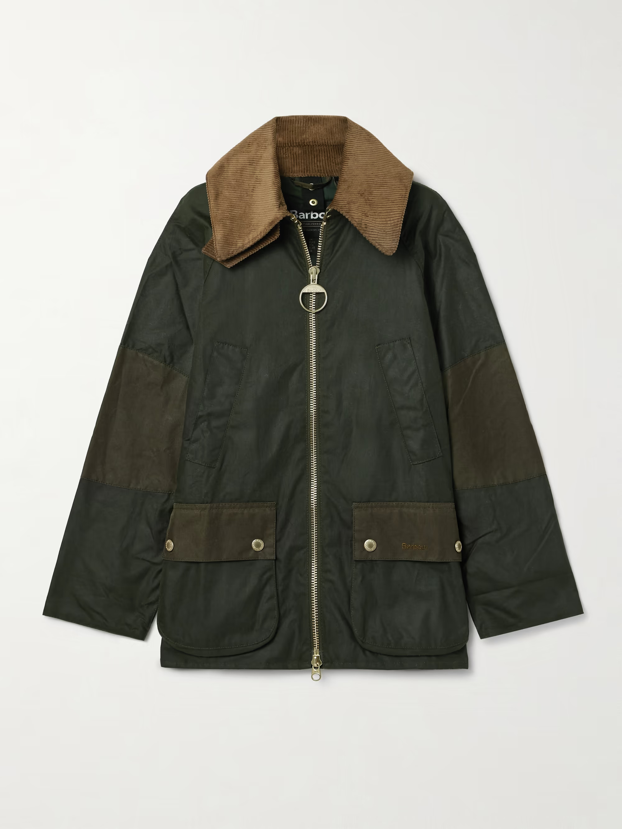 Allerston corduroy-trimmed waxed-cotton jacket | NET-A-PORTER (UK & EU)