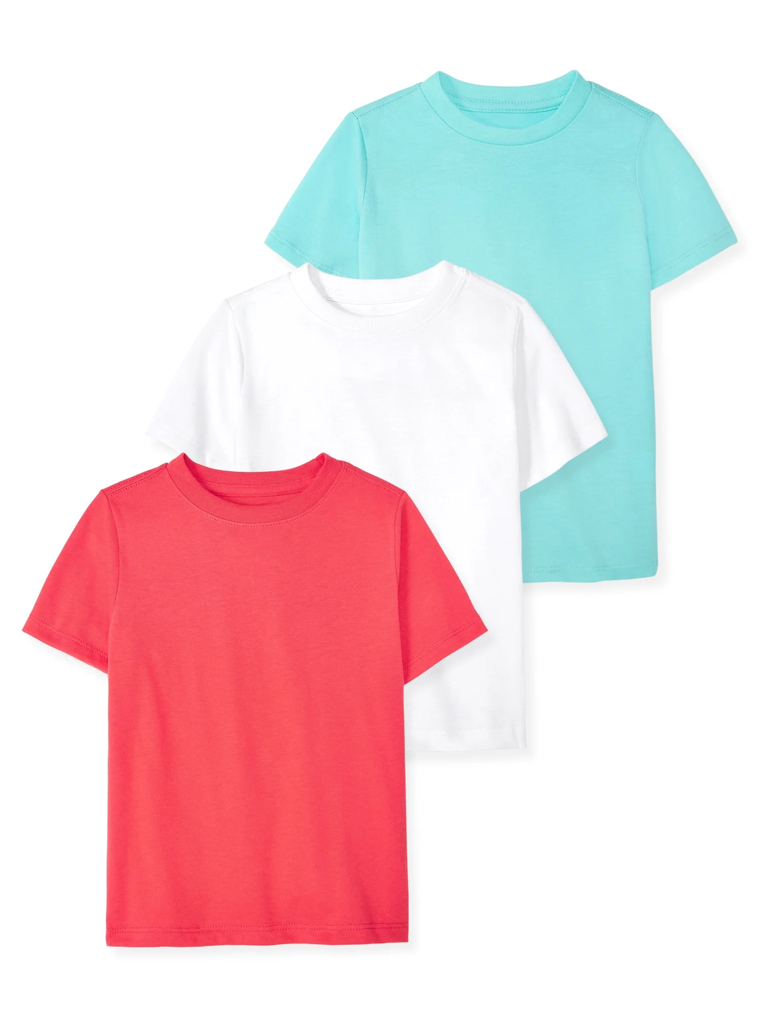 Garanimals Baby & Toddler Boy Cotton Short-Sleeve Solid T-Shirts, 3-Pack, 0M–6T | Walmart (US)