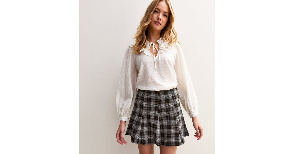 Grey Checked Mini Skirt | New Look | New Look (UK)