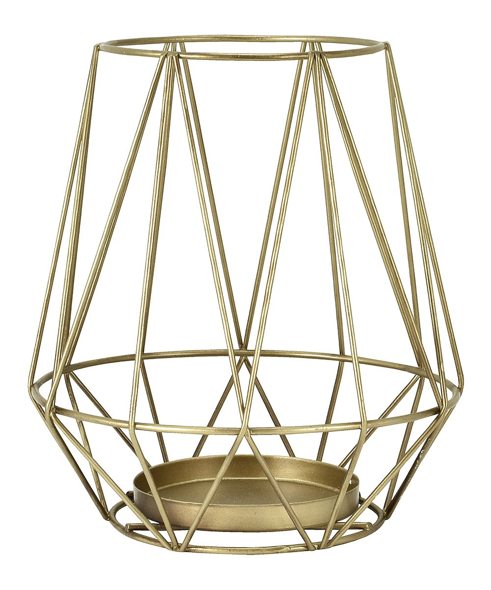 MCS Industries Candleholders BRASS - Brass-Tone Geometric Metal Candleholder | Zulily