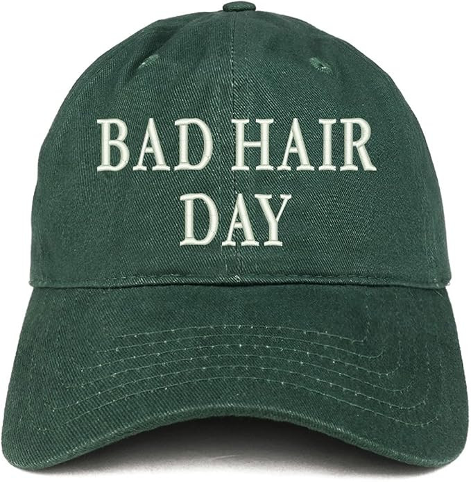 Trendy Apparel Shop Bad Hair Day Embroidered Brushed Cotton Dad Hat Cap | Amazon (US)