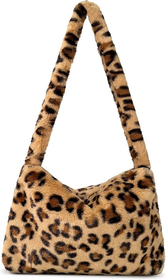 Fuzzy Tote Bag Y2K Fluffy Shoulder Bag Women Furry Purse Large Cute Plush Bag Ladies Faux Fur Bag... | Amazon (US)