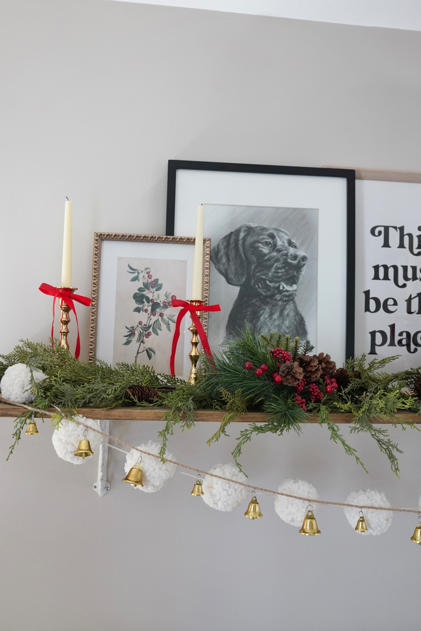 Christmas shelf styling. Christmas decor. Christmas garland. Christmas home decor. Cozy Christmas. 

#LTKHoliday #LTKHome #LTKSeasonal