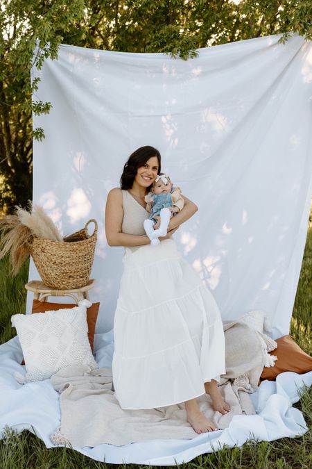 The perfect theme for a mommy and me or family shoot. This exact dress is sold out in white hut I linked the black version and several cute white versions. Saylors ourfit is also darling and on sale! 

#LTKfamily #LTKbaby #LTKSeasonal