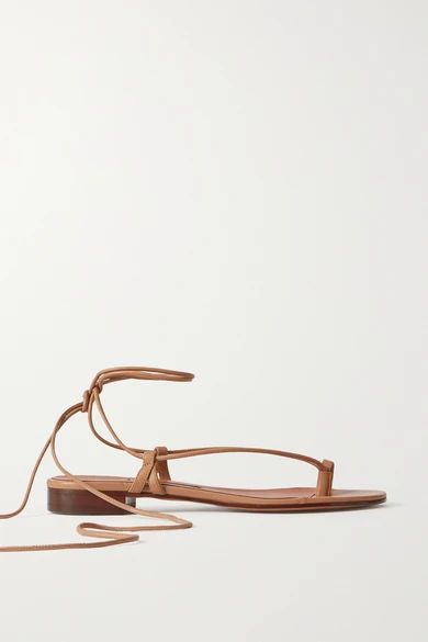 Emme Parsons - Ava Leather Sandals - Beige | NET-A-PORTER (US)