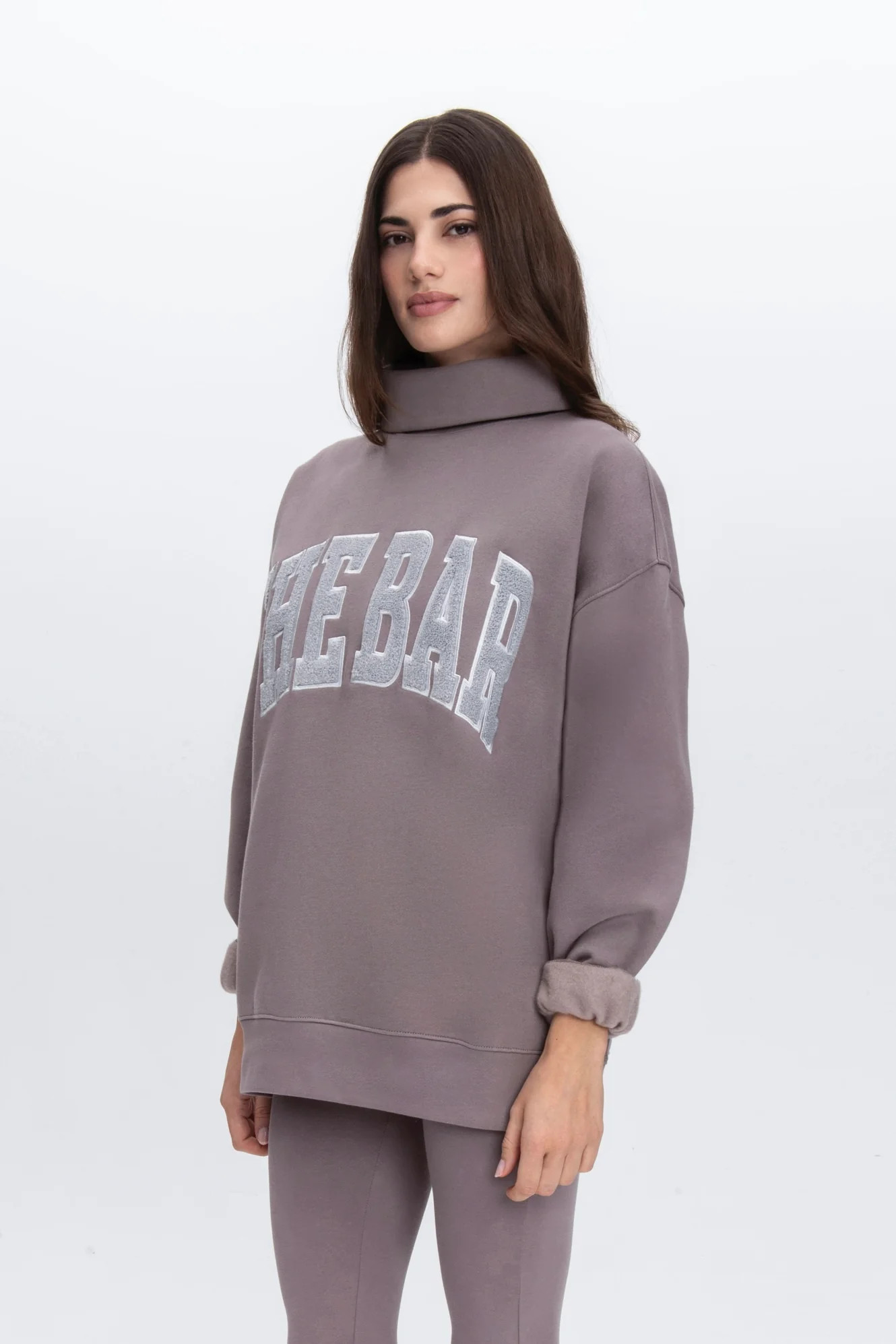 ARLO HIGHEST NECK SWEATSHIRT CINDER/GREY | The Bar