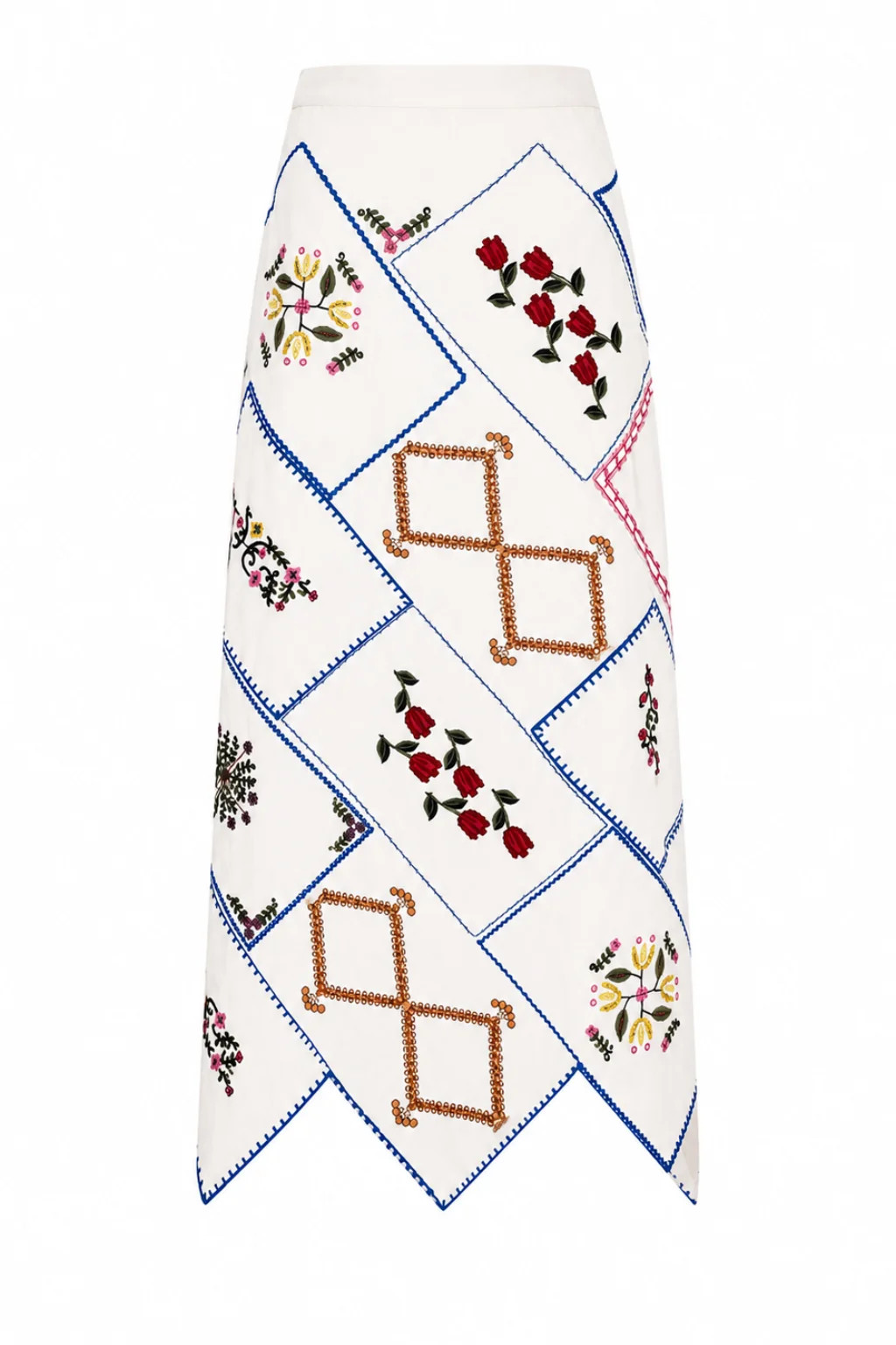 Malo Garden Embroidery Midi Skirt | Anna Cate Collection