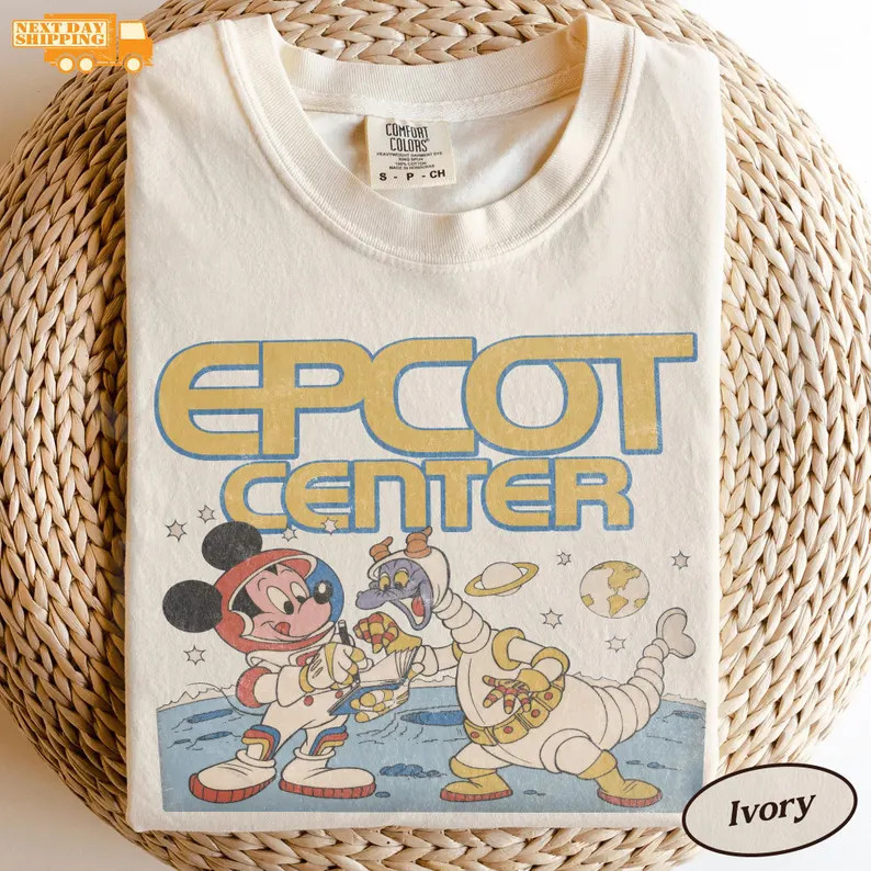 Vintage Comfort Colors Disney Epcot Mickey & Dragon Figment Astronaut 1982 Shirt, Funny Mickey an... | Etsy (US)