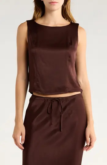 WAYF Sleeveless Tank Top in Espresso at Nordstrom Rack, Size Small | Nordstrom Rack