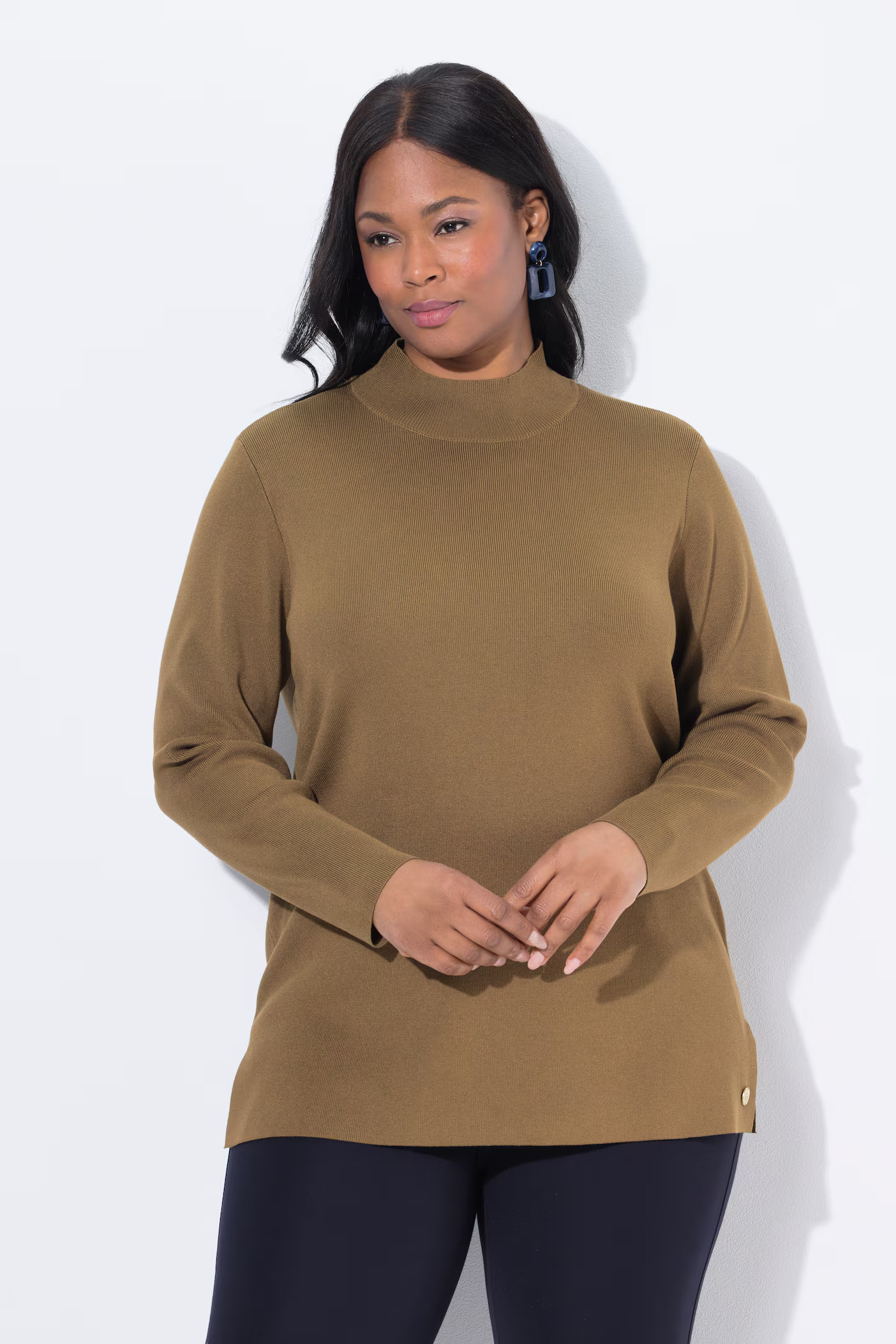 Ribbed Knit Turtleneck Sweater | Ulla Popken - US