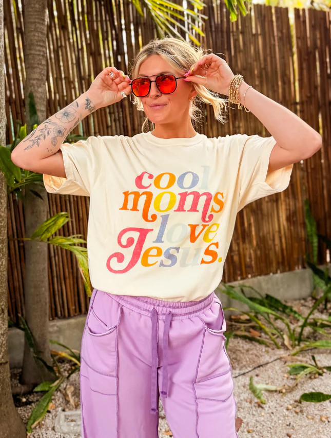 Colorful Cool Moms Love Jesus Tee | Worthy Wear