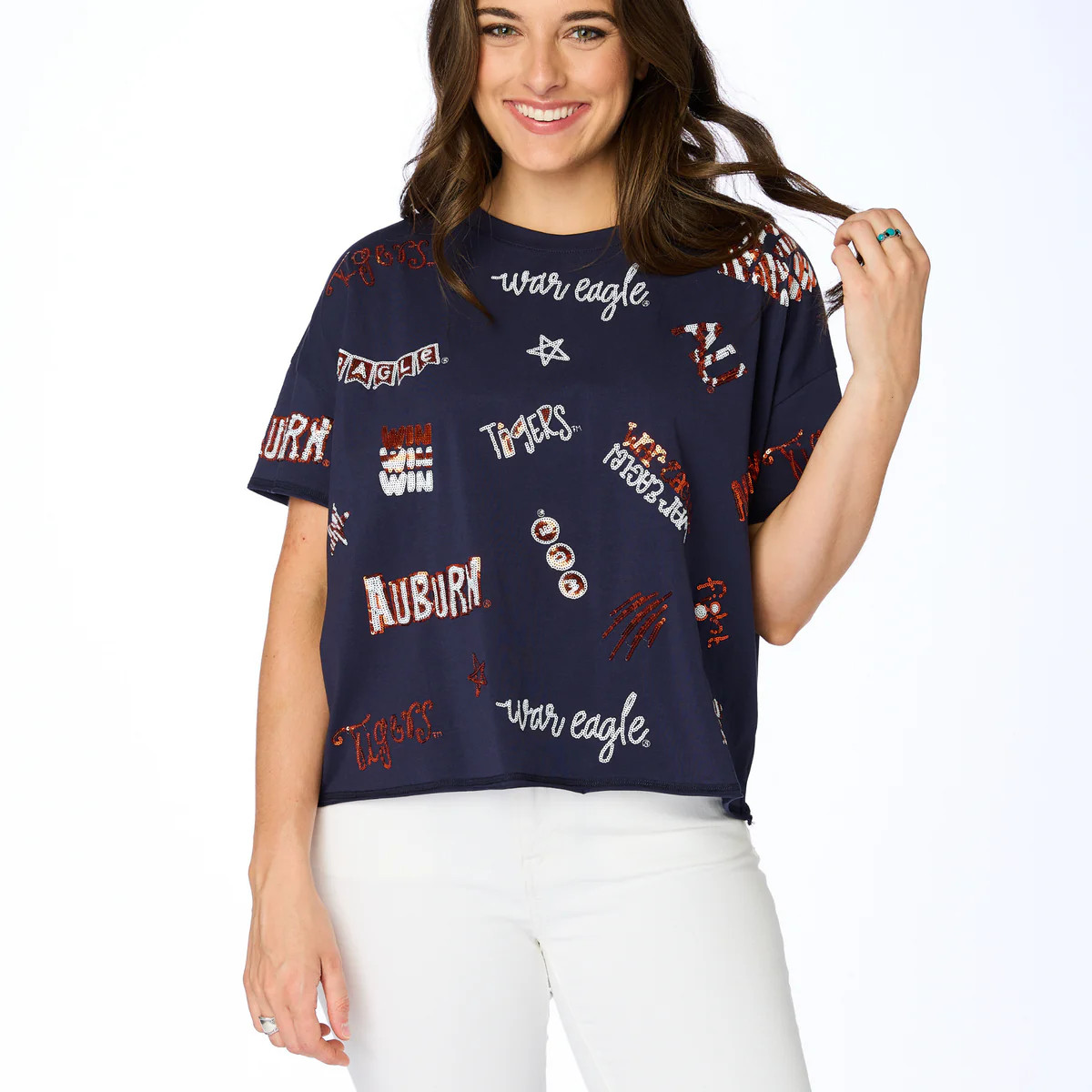 The Auburn Sequin Spirit Tee | BuddyLove