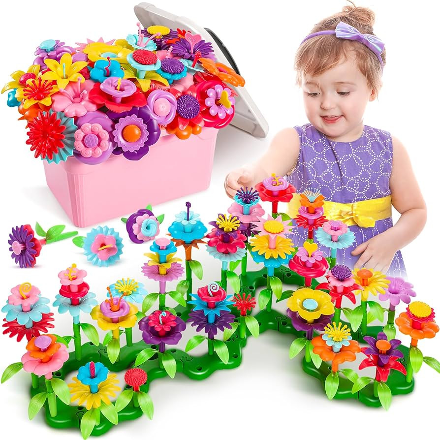Fivejoy Flower Garden Building Toys for 3 Year Old Girls Boys, Easter Gifts for Kids, 134pcs Flow... | Amazon (UK)