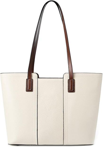 MFFOR Genuine Leather Tote Bag, Shoulder Bags for Women, Top Handle Handbags, Large Purse for Wor... | Amazon (US)