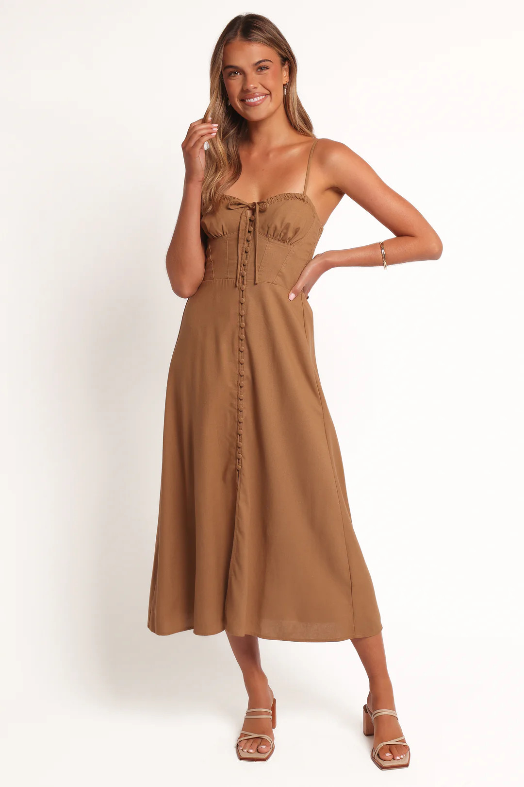 Ida Midi Dress - Golden Palm | Petal & Pup (US)