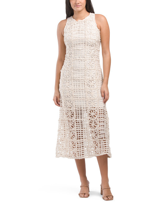 Textured Sleeveless Midi Dress | TJ Maxx