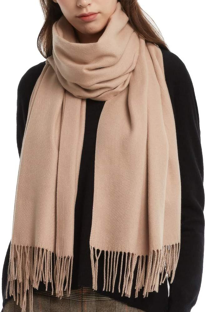 Womens Winter Scarf Cashmere Feel Pashmina Shawl Wraps Soft Warm Blanket Scarves for Women | Amazon (US)