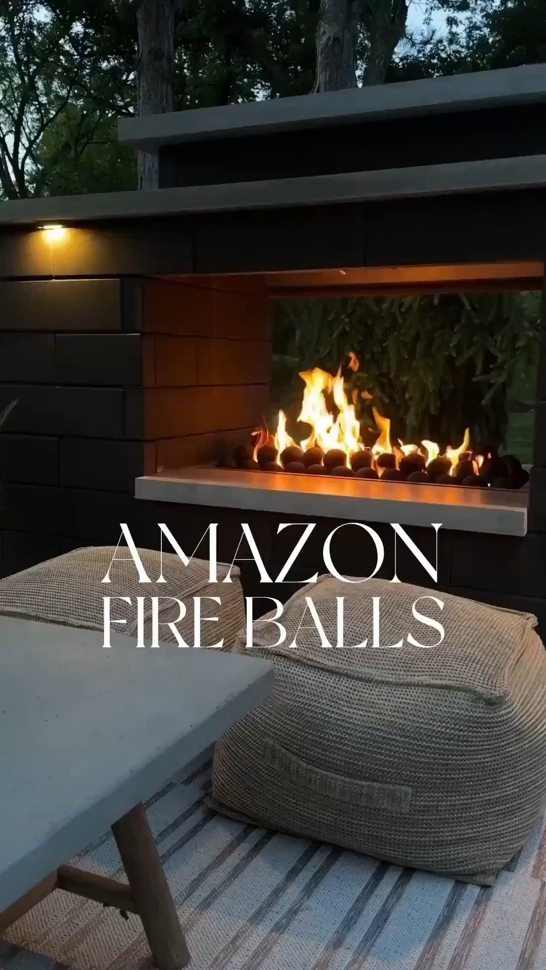 We added these fire balls to our outdoor fireplace two summers ago and they were the perfect addition! I have 2 sets in here for a full look. Amazon find we love! Up to 15% off for Amazon’s Big Spring Sale depending on size—we have the 3 inch! 

#LTKHome #LTKSaleAlert