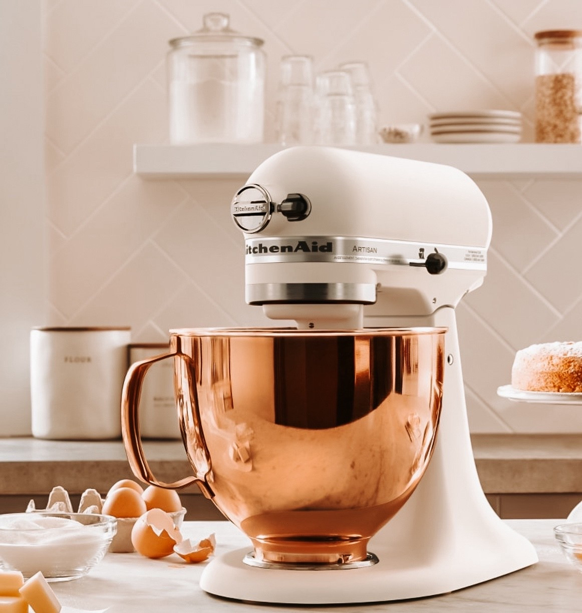Prettiest KitchenAid mixer. Look at that copper bowl! 🤩
# kitchen refresh # kitchen decor # farmhouse boho

#LTKHome #LTKFamily