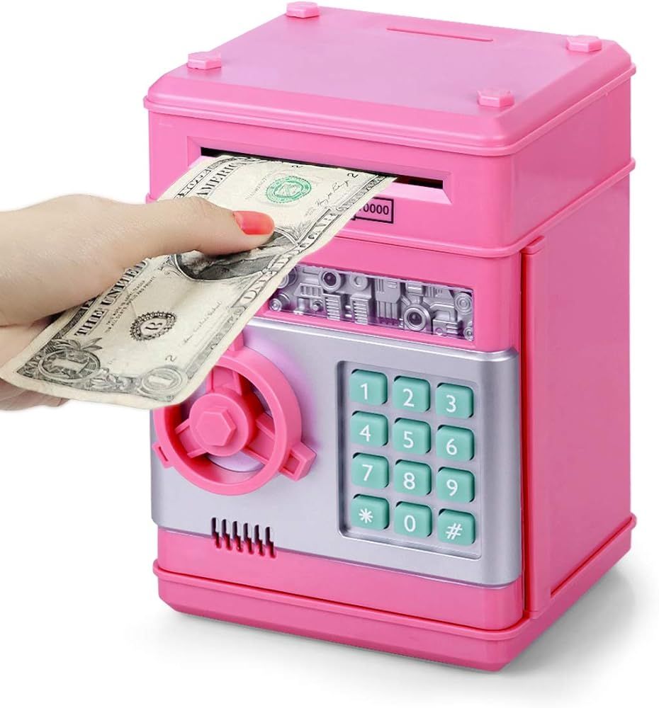 Refasy Piggy Bank Cash Coin Can ATM Bank Electronic Coin Money Bank for Kids-Hot Gift | Amazon (US)