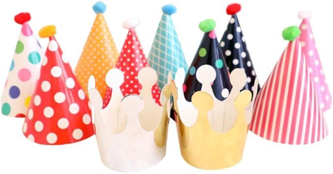 lovely Mini paper cone birthday party hats for Children ，Fun Party Hats Set for Kids Birthday N... | Amazon (US)