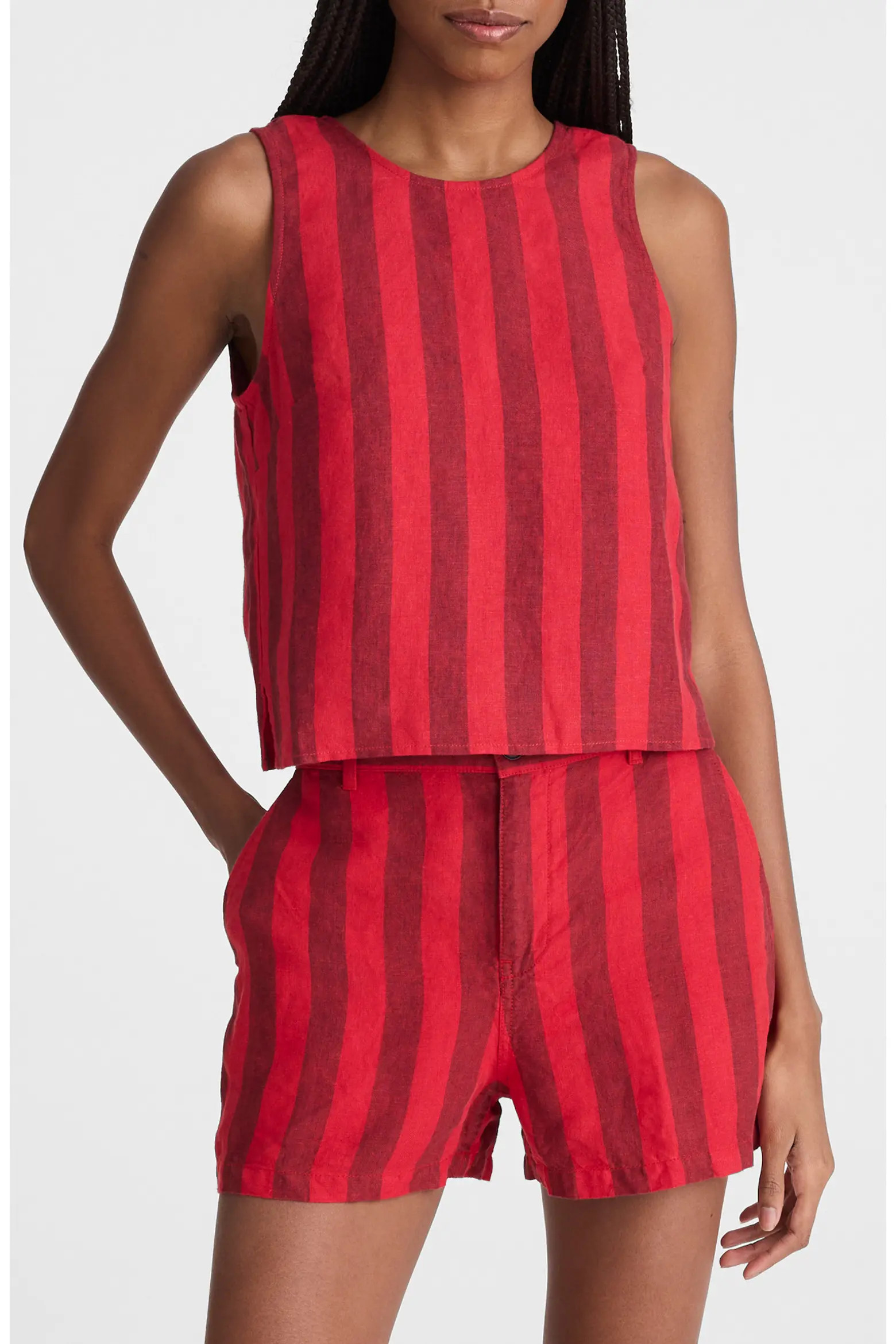 Tie-Back Linen Shell Top (Women) | Nordstrom | Nordstrom