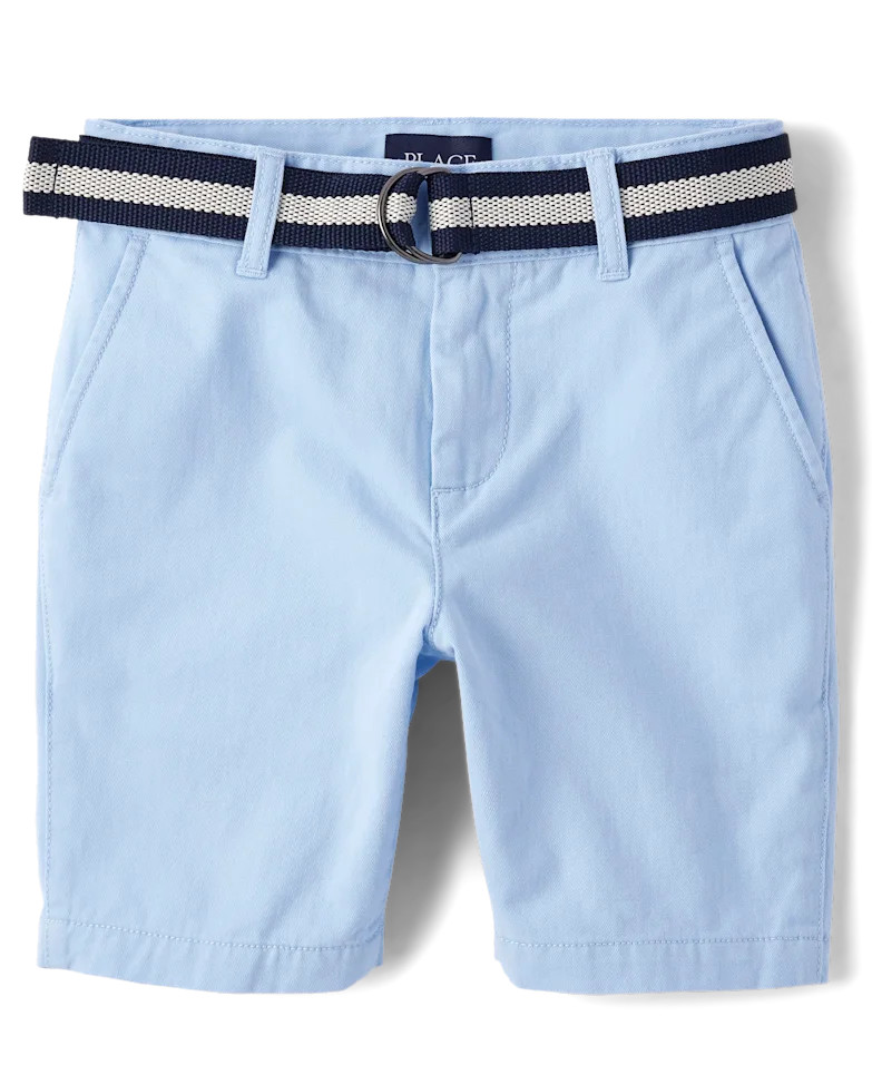 Boys Belted Chino Shorts - whirlwind | The Children's Place