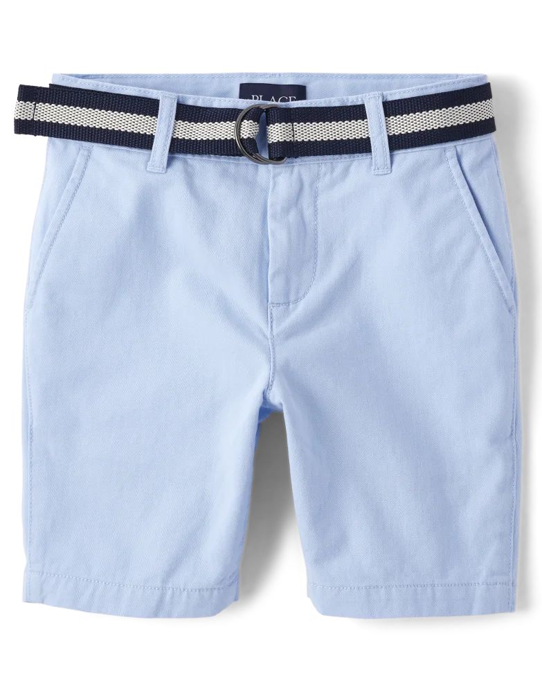 Boys Belted Chino Shorts - whirlwind | The Children's Place