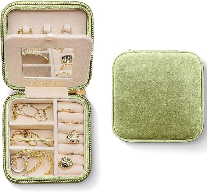 Benevolence LA Stocking Stuffers for Women | Plush Velvet Jewelry Box | Travel Jewelry Case Organ... | Amazon (US)