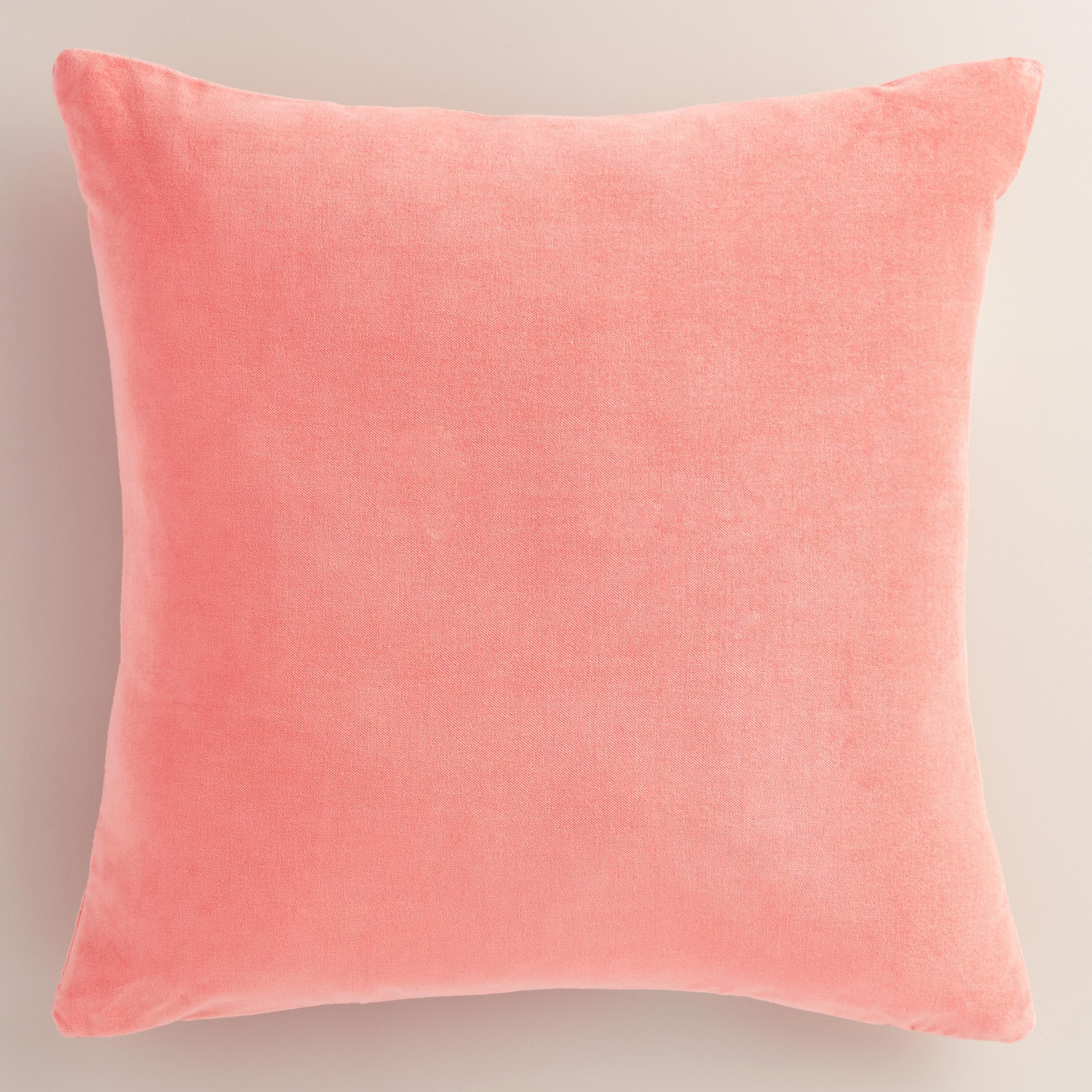 Dusty Pink Velvet Throw Pillow | World Market
