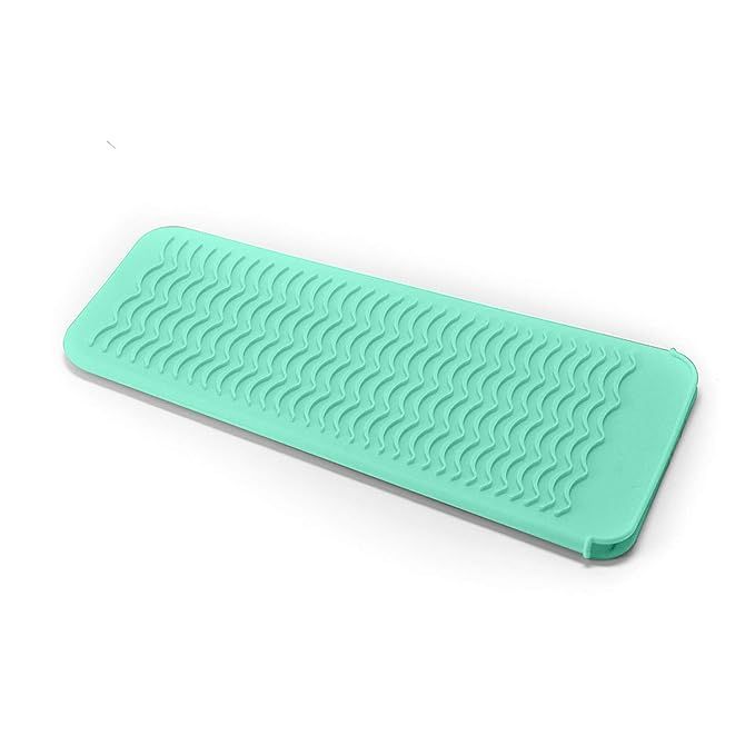 ZAXOP Resistant Silicone Mat Pouch for Flat Iron, Curling Iron,Hot Hair Tools (Mint Green) | Amazon (US)