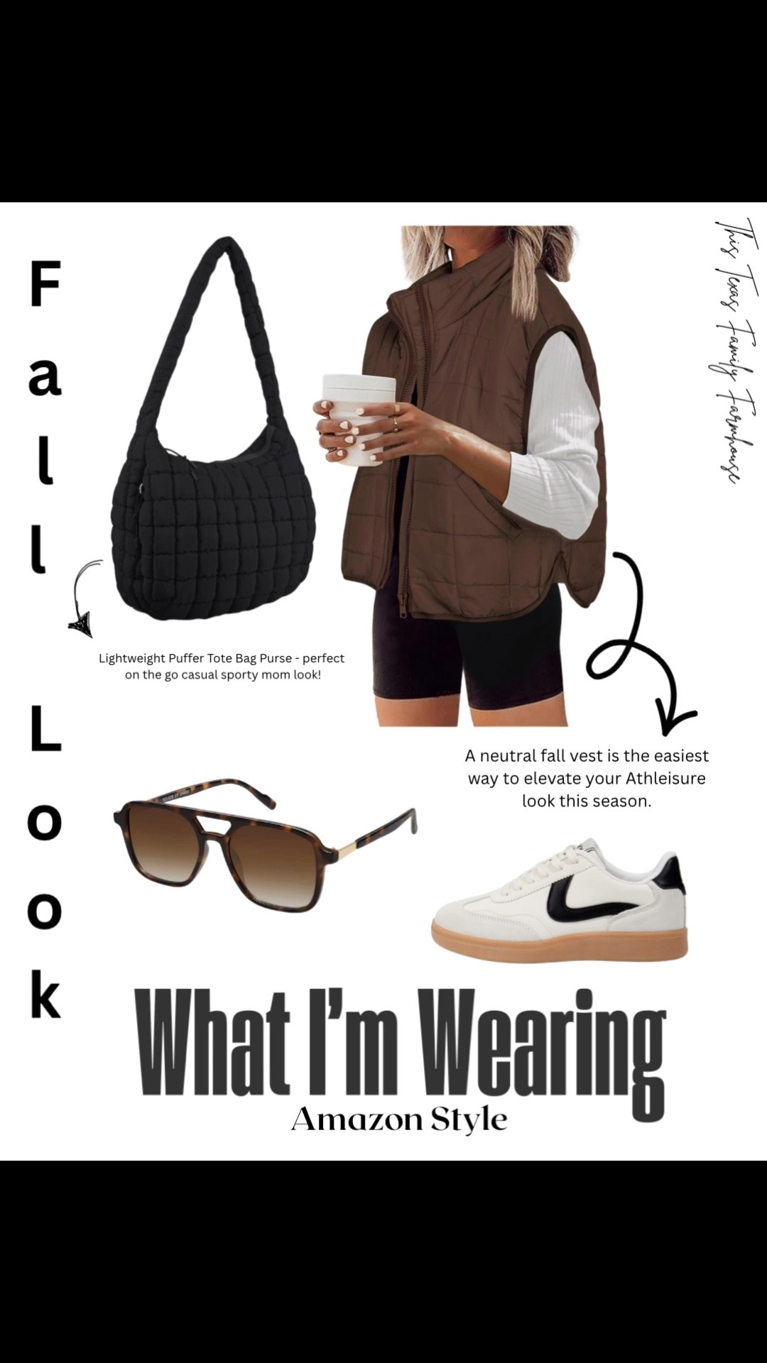 Fall mom life = comfy layers, messy bun, and a vest to pull the whole look together.🍁 Athleisure, but make it fall-cozy.
Linked my full outfit for anyone living in leggings season right now 🤎

FallAthleisure #MomOutfitInspo #EverydayStyle #FallMomLook #LTKFallFashion #OOTDFall #CozyStyle #MomLifeStyle #TexasFamilyFarmhouse #FallOutfitIdeas #AmazonFinds #WalmartFashion #TargetStyle #FallFashion2025 #NeutralOutfits #LeggingsSeason 

#LTKActive #LTKStyleTip #LTKFindsUnder50