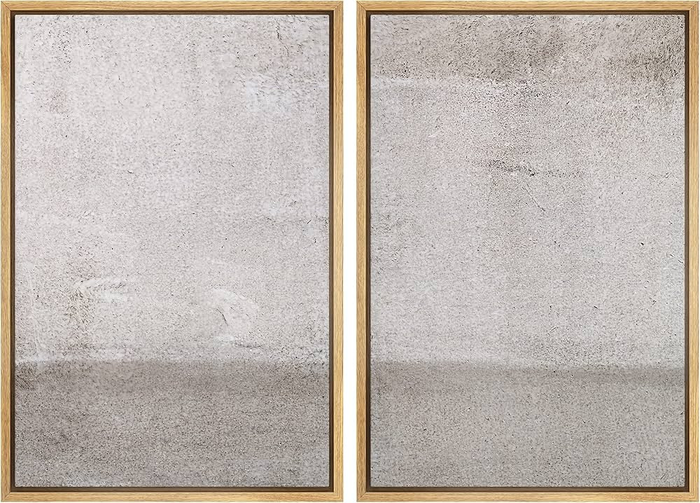 SIGNWIN Framed Canvas Print Wall Art Set Gray Duotone Minimal Landscape Abstract Shapes Illustrat... | Amazon (US)