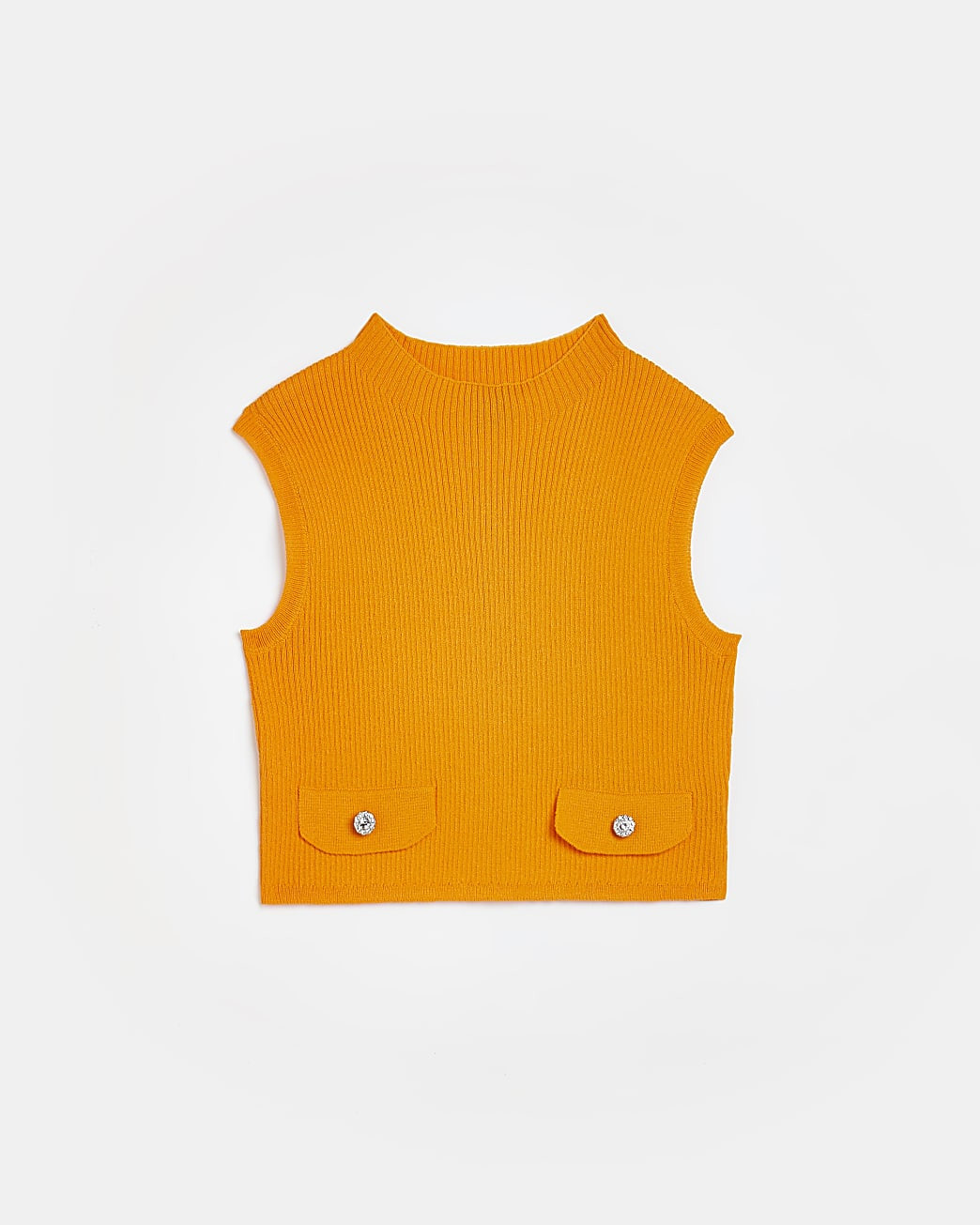 River Island Girls orange knitted crop top | River Island (US)