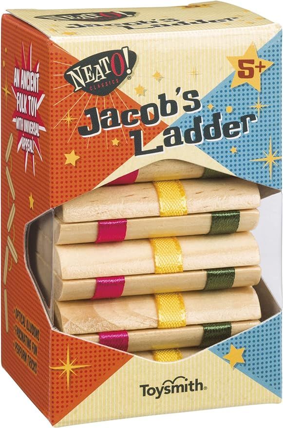 Toysmith Neato! Classics Jacob's Ladder Retro Wooden Puzzle Toy, For Boys & Girls 5+ | Amazon (US)