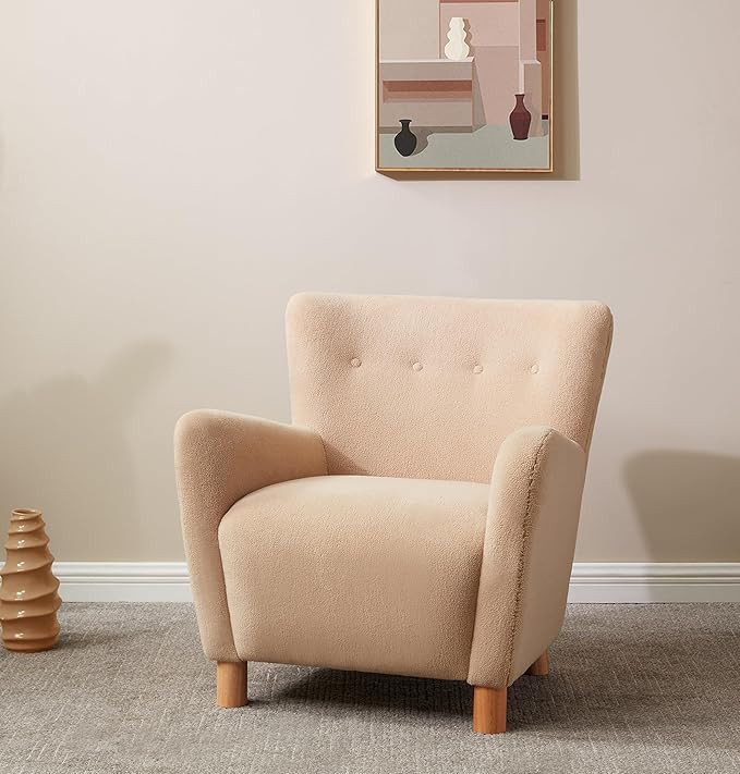 SAFAVIEH Carey Accent SFV4794B Chair, Tan | Amazon (US)