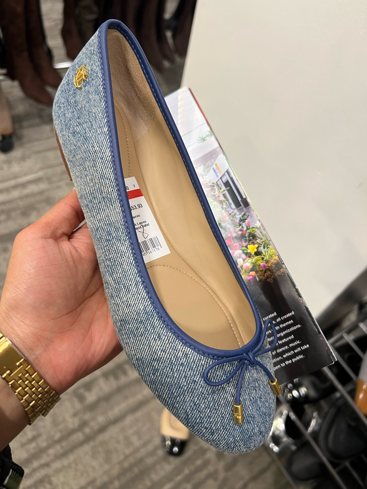 These Ralph Lauren denim ballerina flats are perfect for the spring season and are on sale right now!!

#LTKFindsUnder100 #LTKShoeCrush #LTKSaleAlert