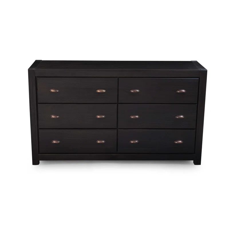 Montauk 6 Drawer 59.5" W Solid Wood Double Dresser | Wayfair North America