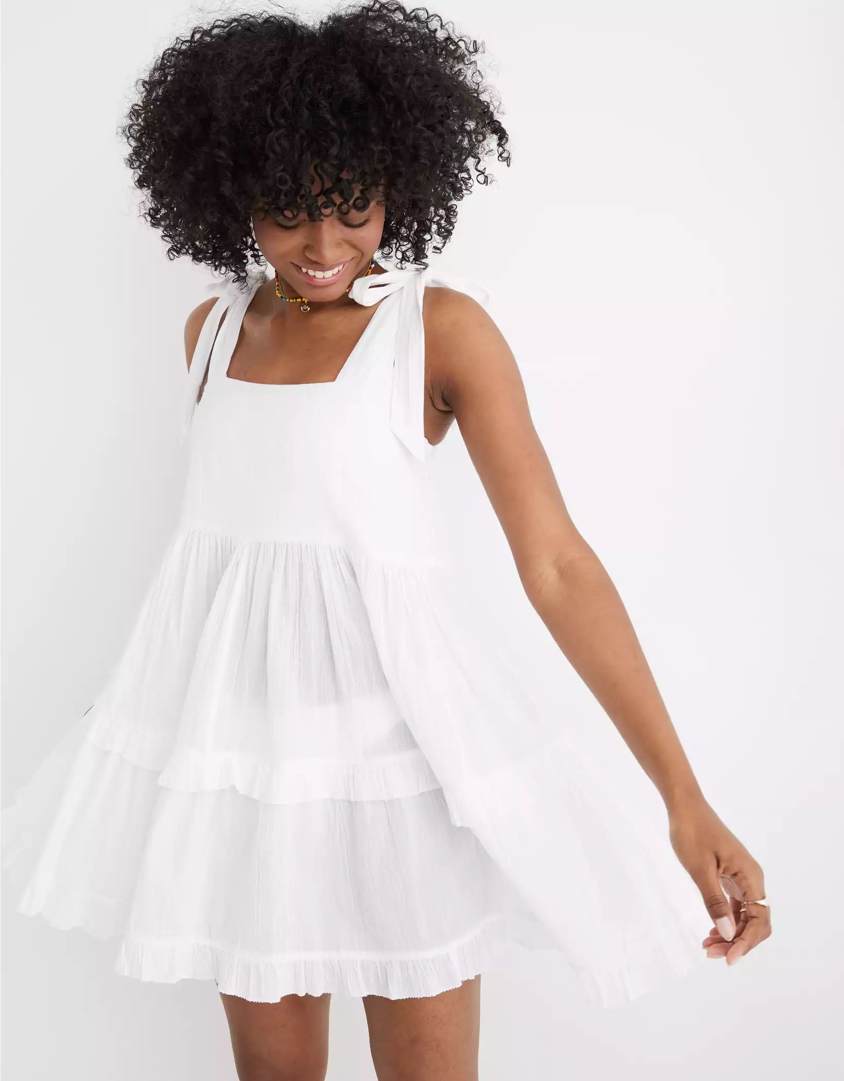 Aerie Shoulder Tie Ruffle Cover Up | American Eagle Outfitters (US & CA)