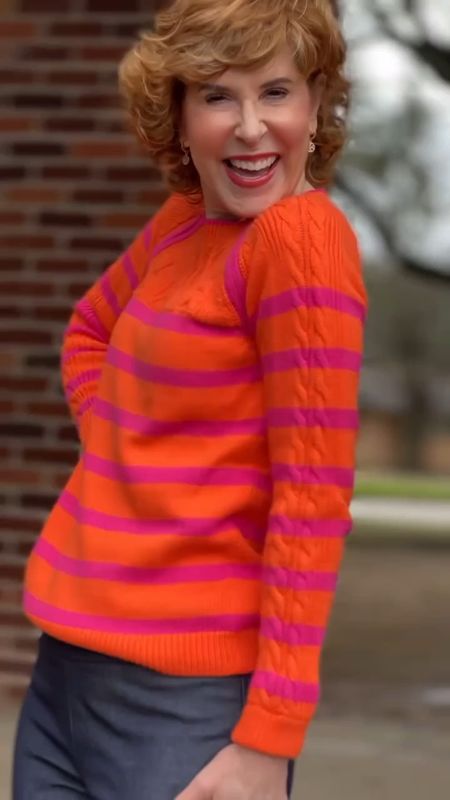 One of spring’s hottest color combos is pink and orange! 
🩷🧡

My cable knit sweater has fun zip detail on the shoulders! I paired it with these flattering dark faux denim flat-front ankle pants and the cutest pair of cap toe ballet flats!

Follow my shop @emptynestblessed on the @shop.LTK app to shop this post and get my exclusive app-only content!


#LTKstyletip #LTKshoecrush #LTKSeasonal