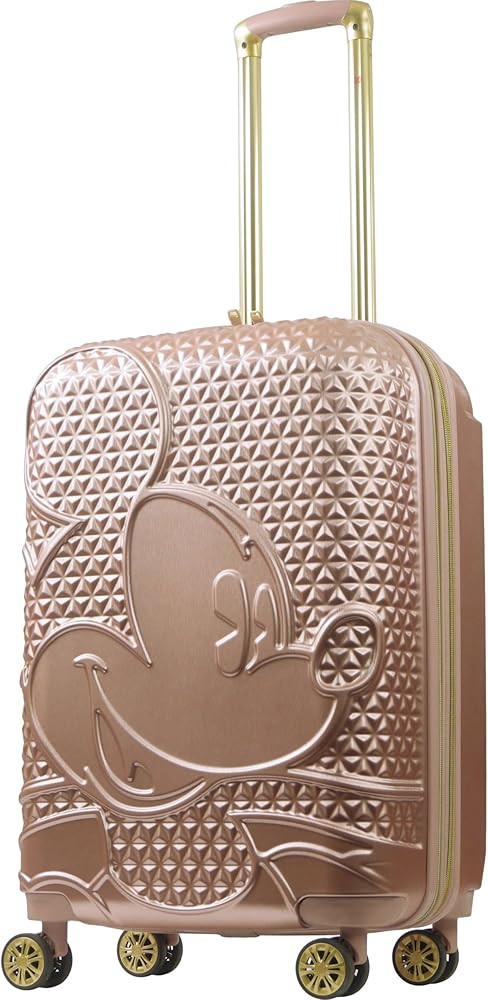 FUL Disney Mickey Mouse 26 Inch Rolling Luggage, Hardshell Suitcase with Spinner Wheels, Rose Gol... | Amazon (US)