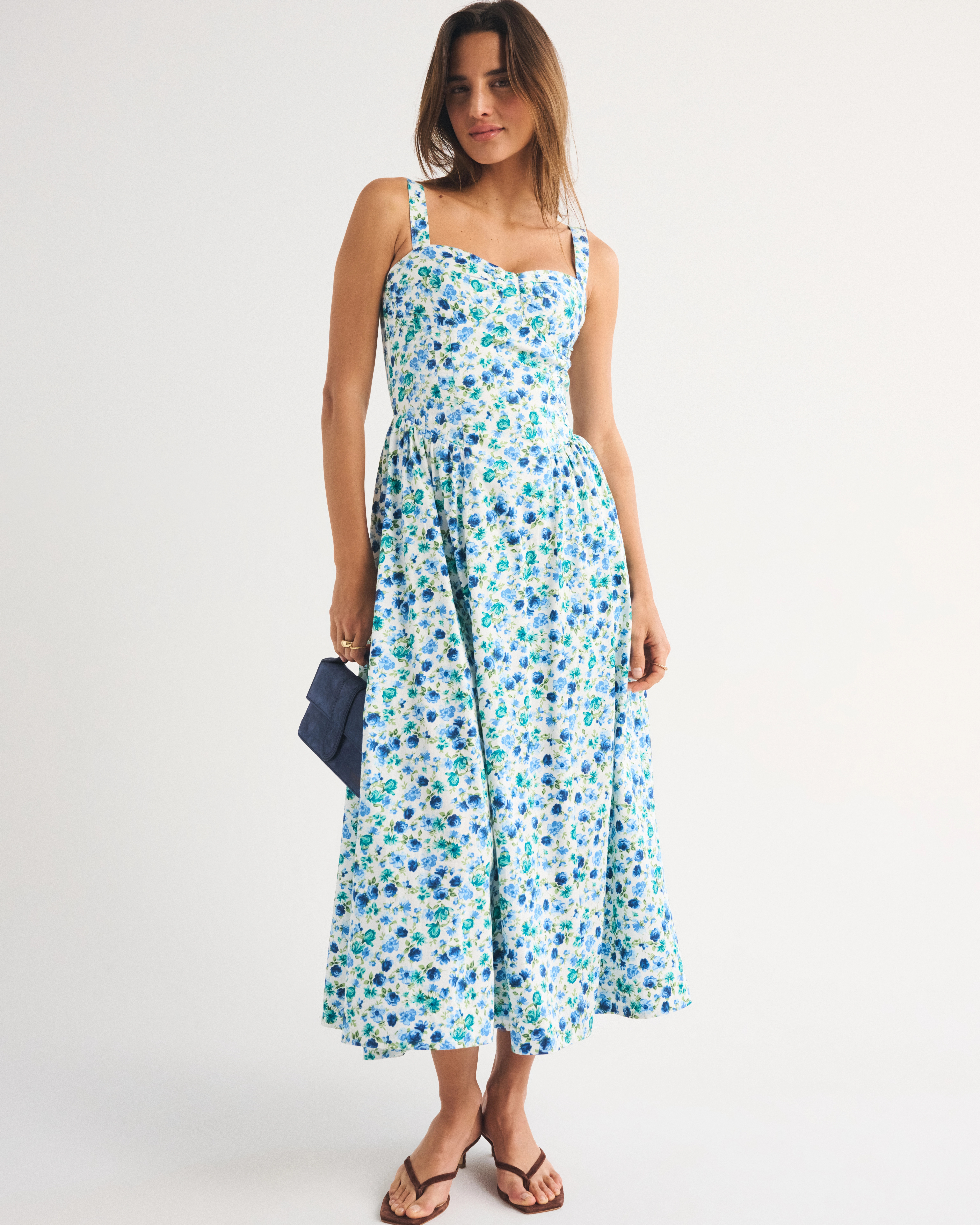 Bra-Free Dipped-Waist Maxi Dress | Abercrombie & Fitch (US)
